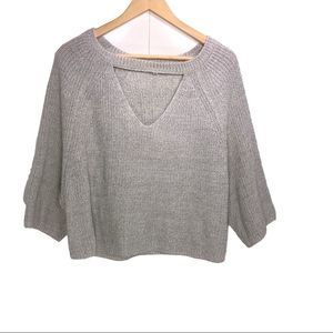 Love More Cropped Knit Sweater